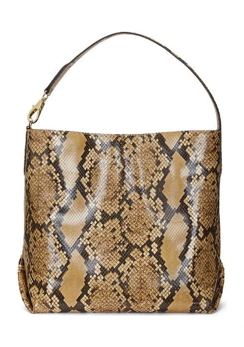 Ralph Lauren Ralph Lauren Faux Snakeskin Large Kassie Shoulder Bag 1