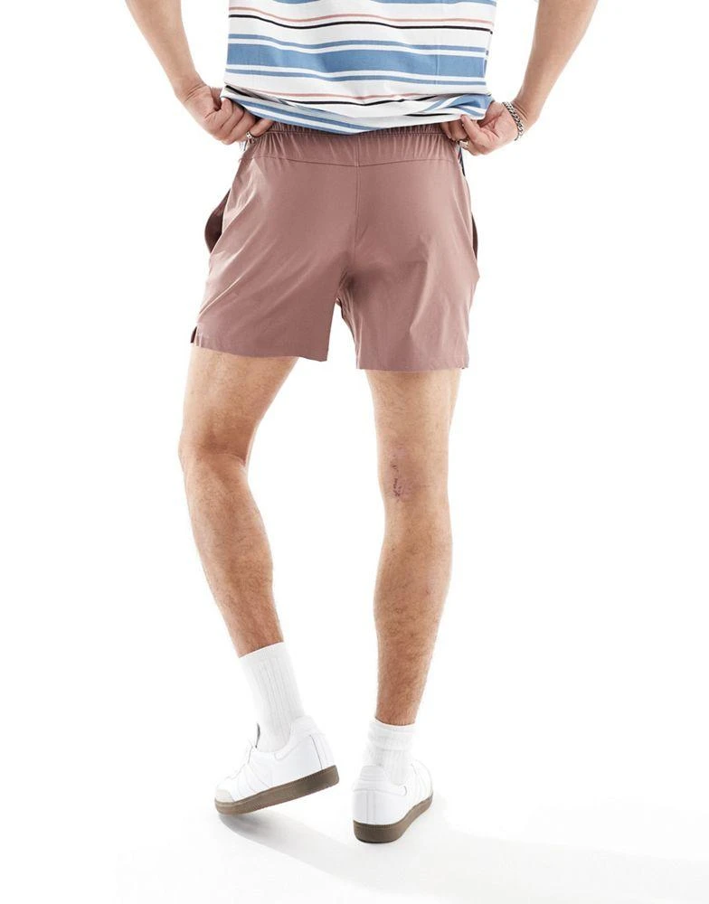 HOLLISTER Hollister 5inch tonal logo nylon hybrid shorts in dusky pink 5