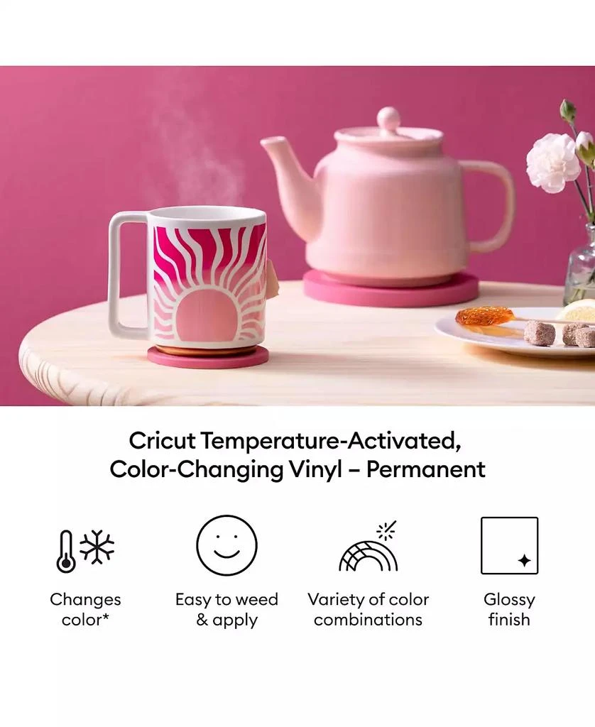 cricut Temperature Activated Color Changing Permanent Vinyl Sampler – 12 in x 12 in Sheets (5 Count) 4