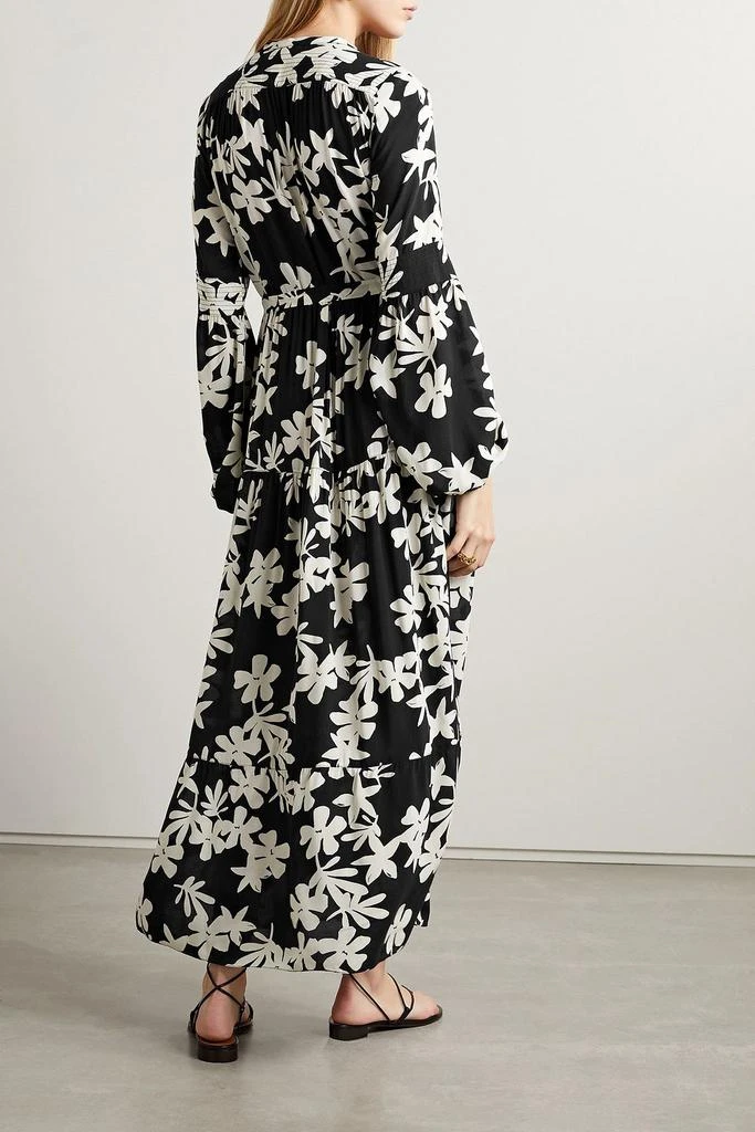 LEMLEM Sea floral-print crepe de chine maxi dress 3