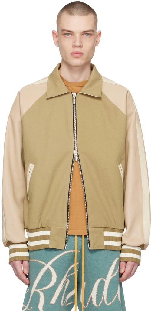 Rhude Beige 'Rude Boys' Bomber Jacket 1