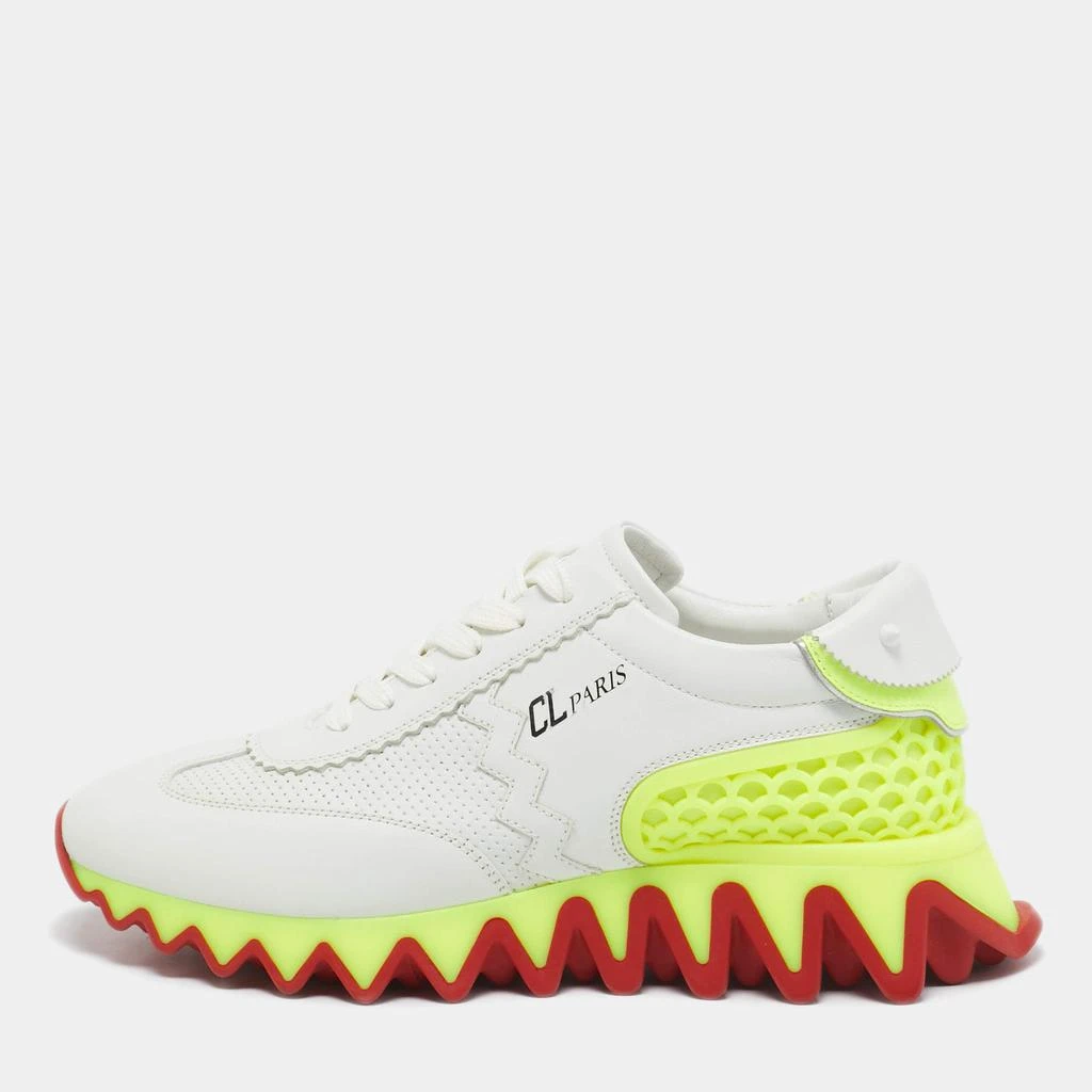 Christian Louboutin Christian Louboutin Grey Leather Loubi Shark Lace Up Sneakers Size 39 1