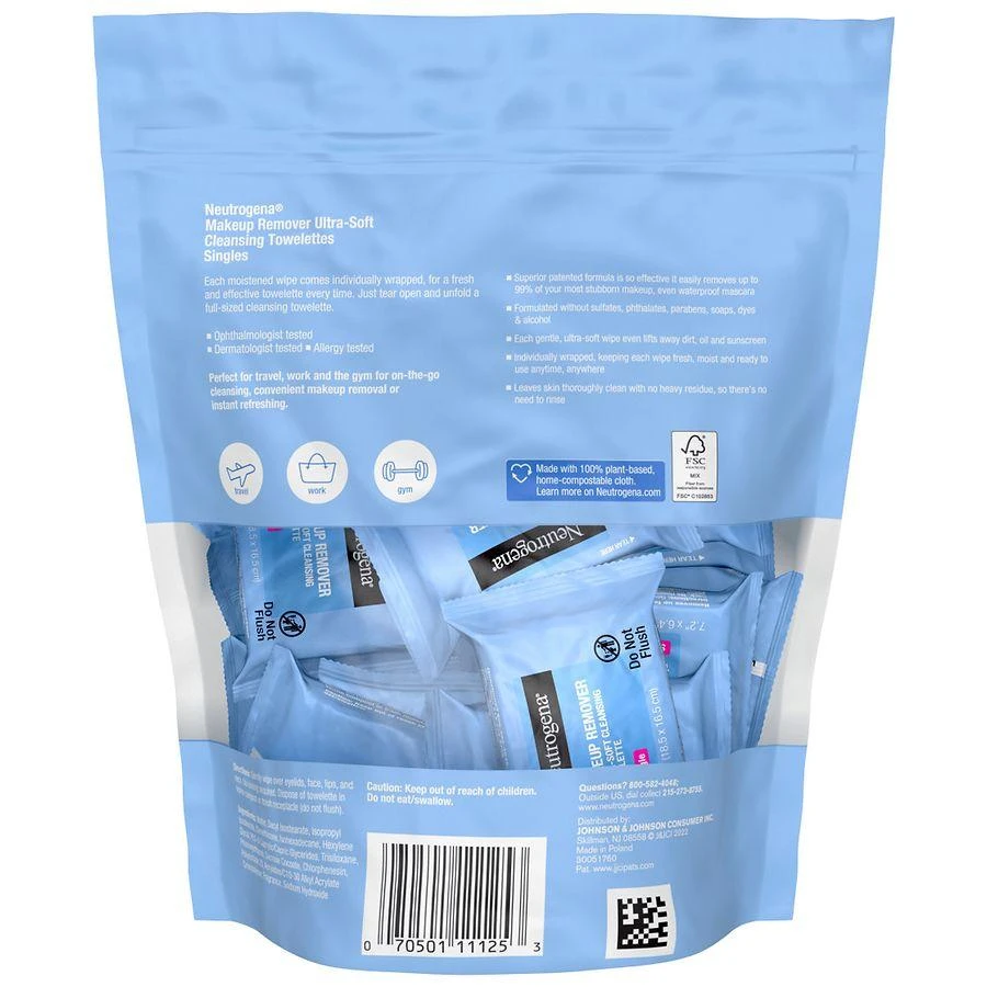 Neutrogena Cleansing Makeup Remover Wipes, Individually Wrapped Unspecified 4