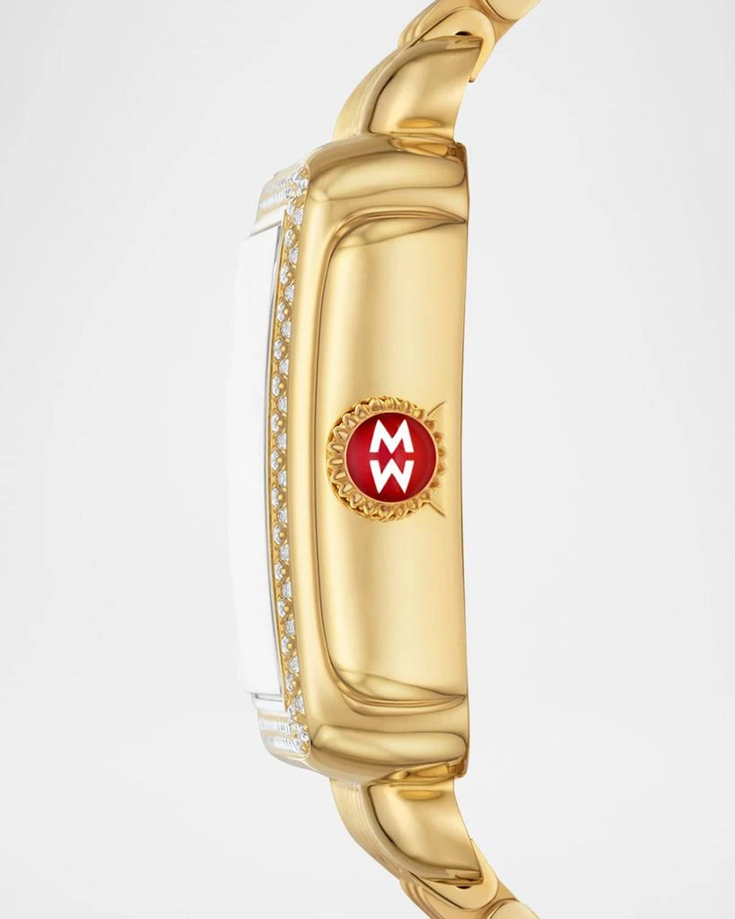 Michele Special Edition Deco Madison Noir Dial Gold Diamond Bracelet Watch 5