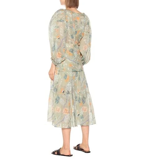 Chloé Floral ramie midi skirt 3