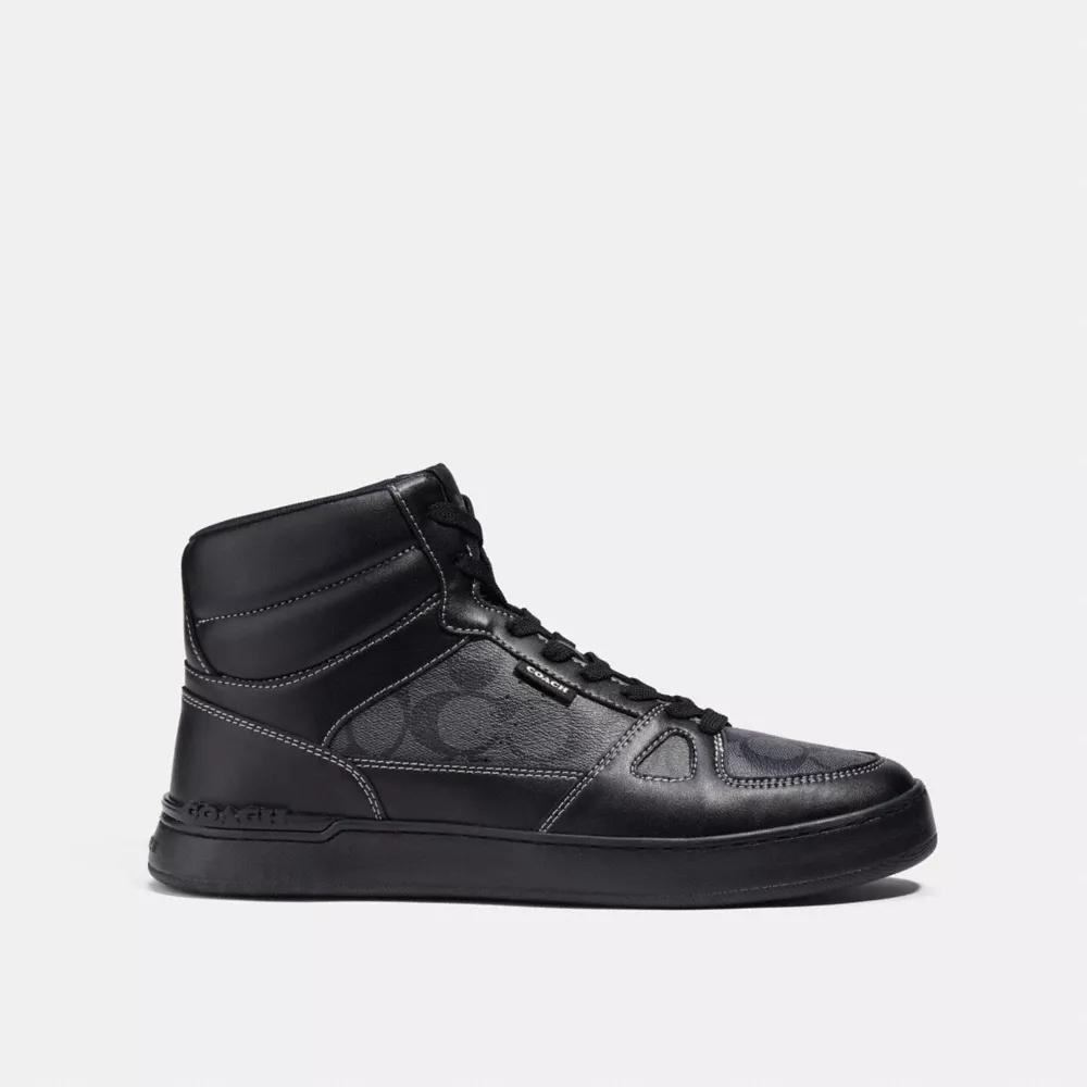 Coach Clip Court High Top Sneaker In Signature Canvas