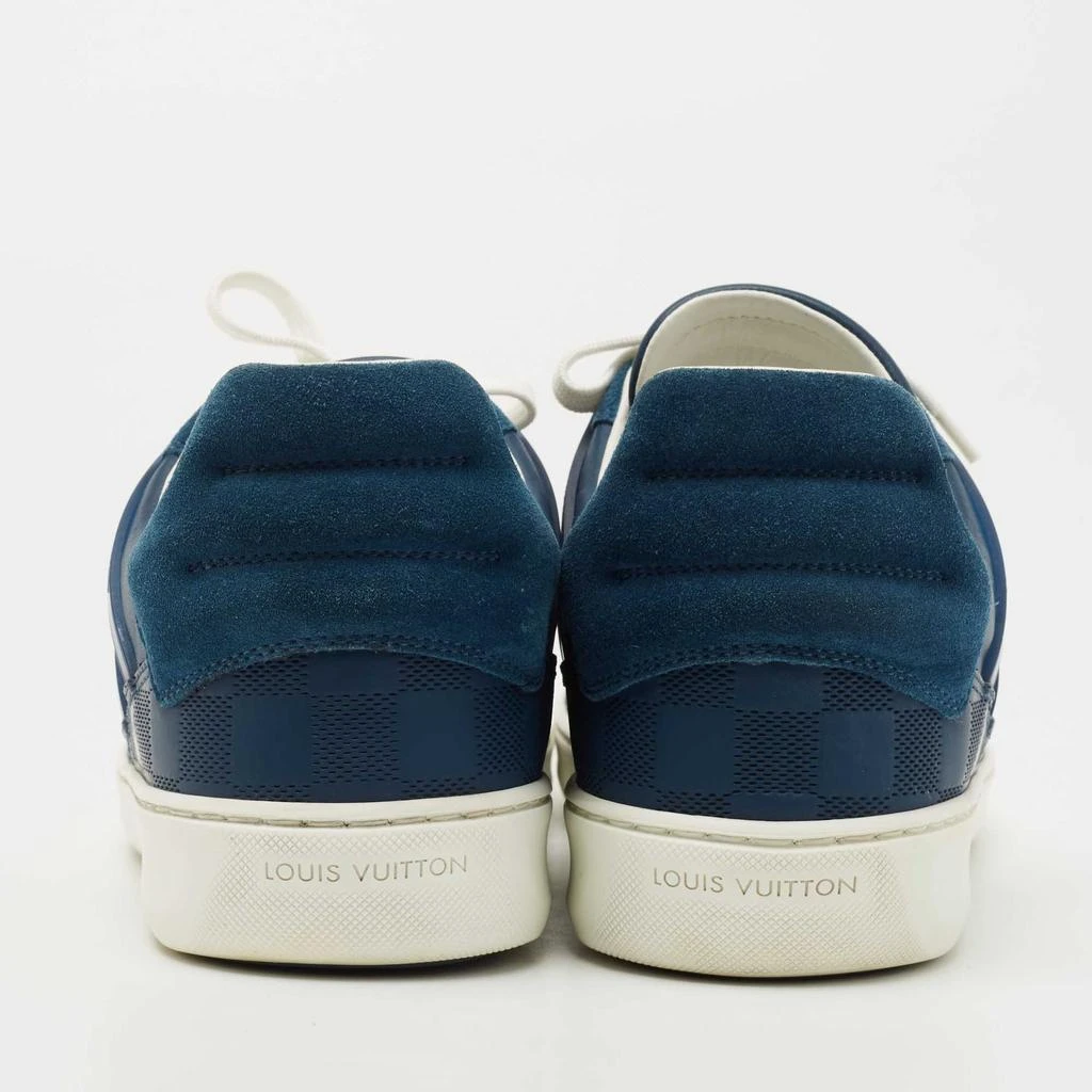 Louis Vuitton Louis Vuitton Blue Leather and Suede Low Top Sneakers Size 40.5 5