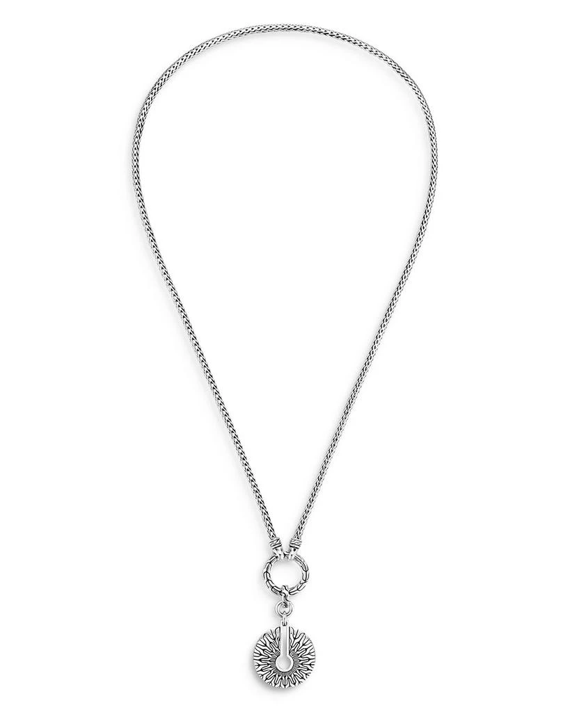 John Hardy Sterling Silver Classic Chain Disc Amulet Pendant Necklace, 18" 4