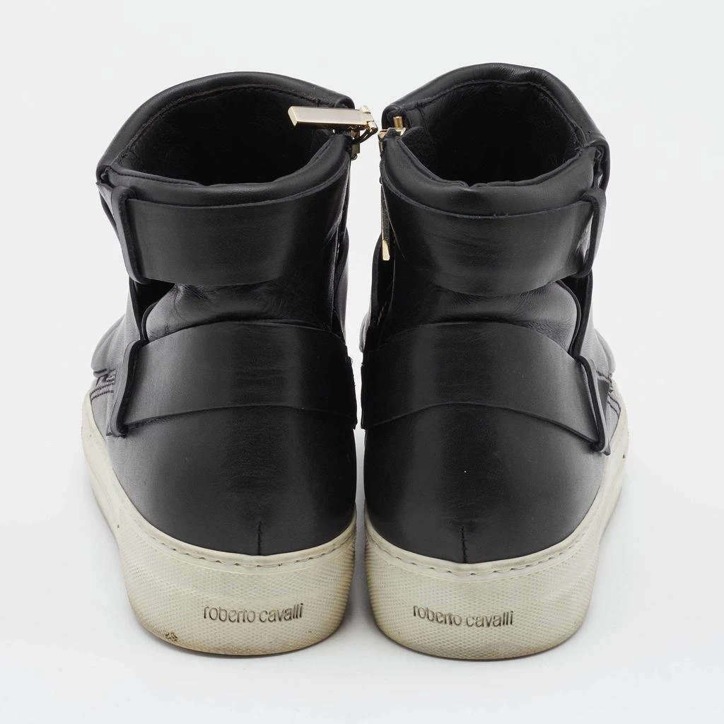 Roberto Cavalli Roberto Cavalli Black Leather High Top Sneakers Size 36 5