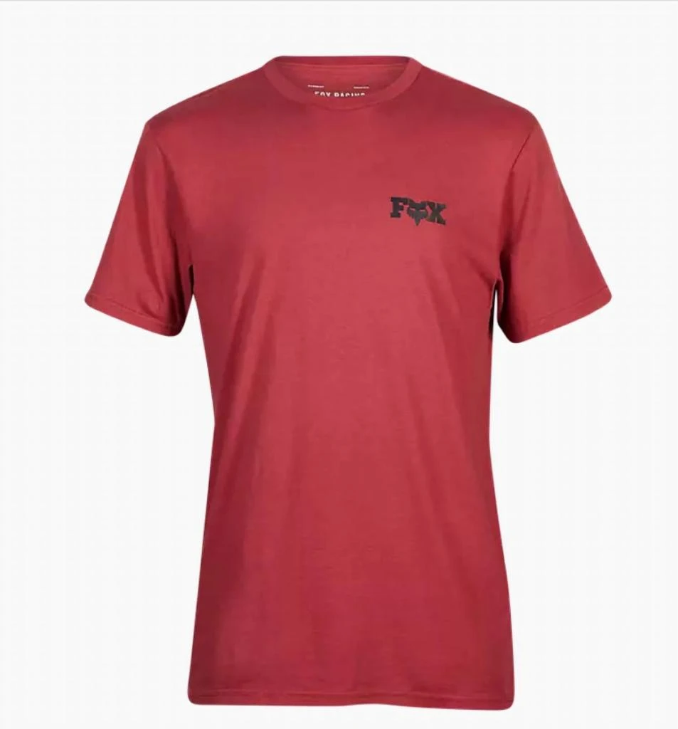 Fox Racing Progression Short Sleeve Premium Tee In Scarlet 3