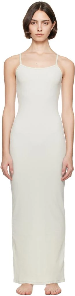 SKIMS Green Cotton Rib Long Cami Maxi Dress