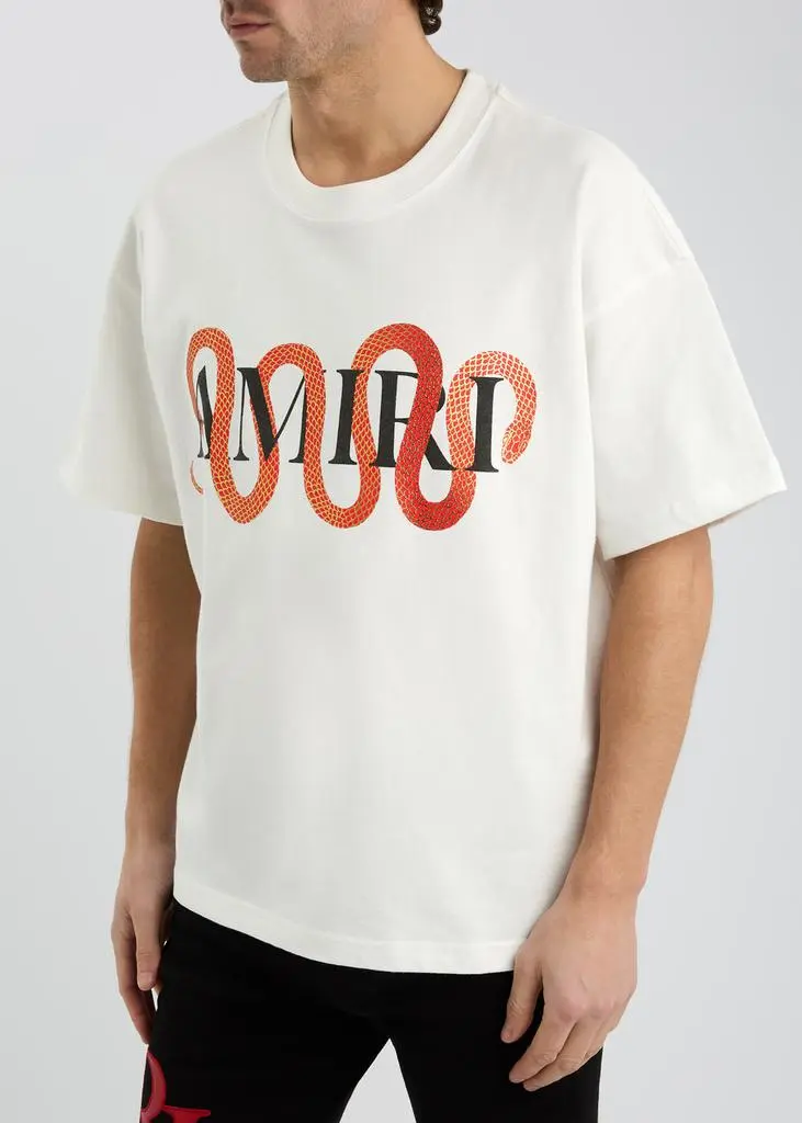 AMIRI Snake printed cotton T-shirt 2