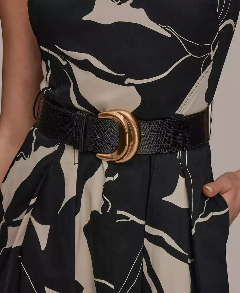 Donna Karan Petite Sleeveless Belted Midi A-Line Dress 4