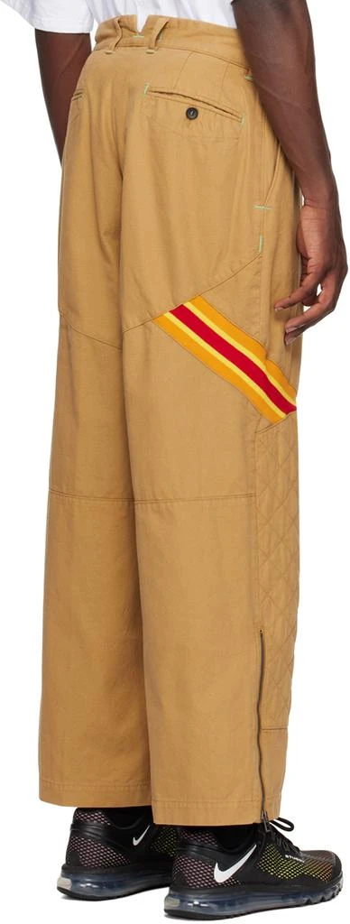 Facetasm Tan Striped Trousers 3