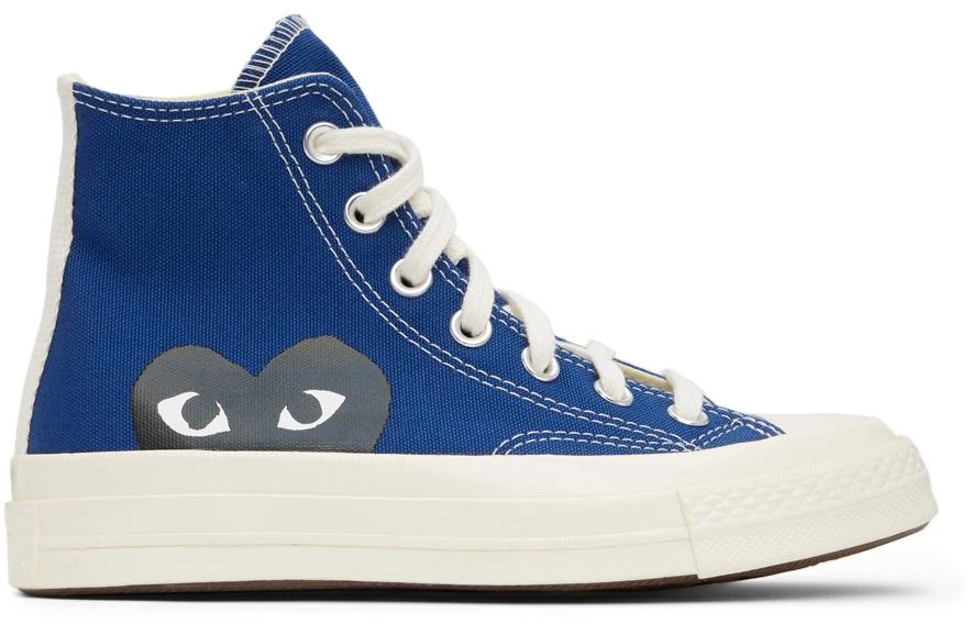 COMME des GARÇONS PLAY Blue Converse Edition Half Heart Chuck 70 High Sneakers 1