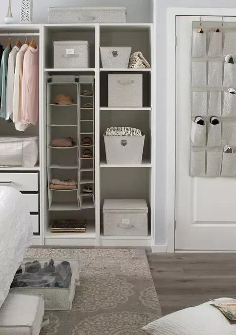 Simplify Boho 20 Pocket  Shoe Organizer In Grey 5