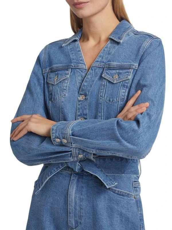 Paige Maggy Long-Sleeve Denim Romper 4