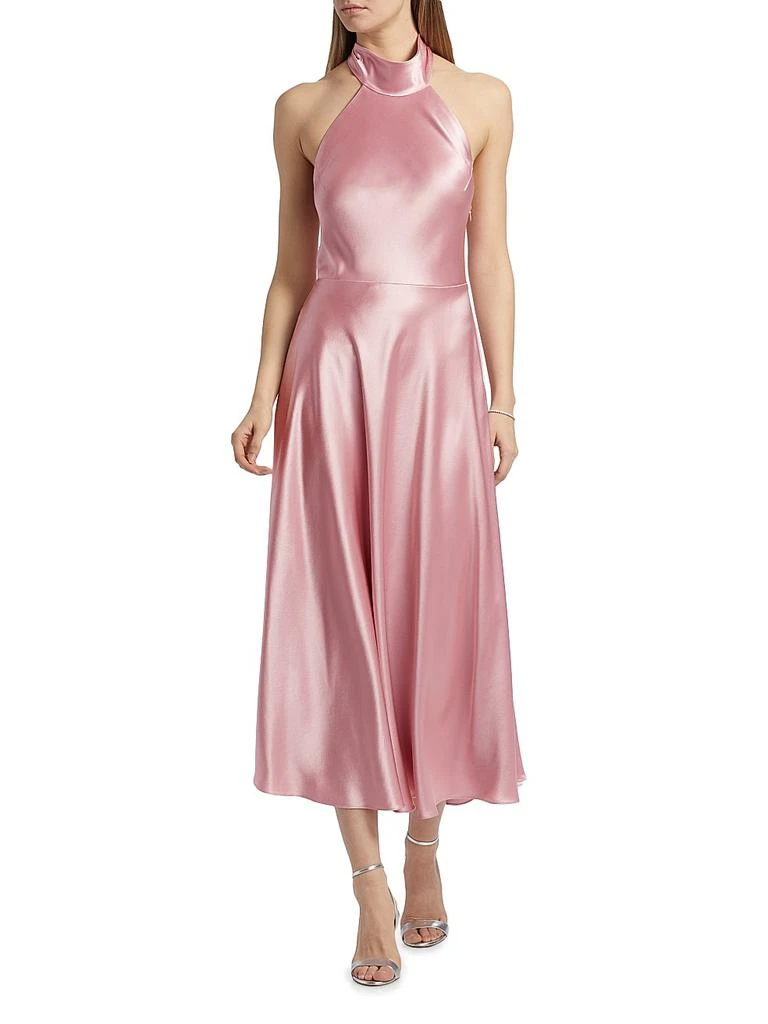 Milly Aurora Satin Midi-Dress 2