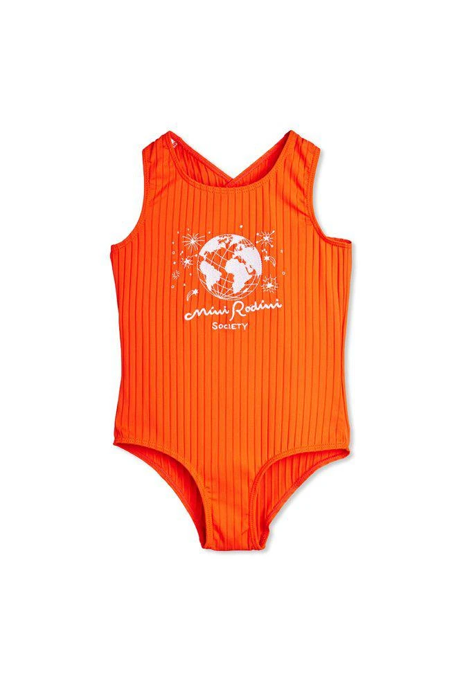 Mini Rodini Mini Rodini Ribbed Logo Swimsuit