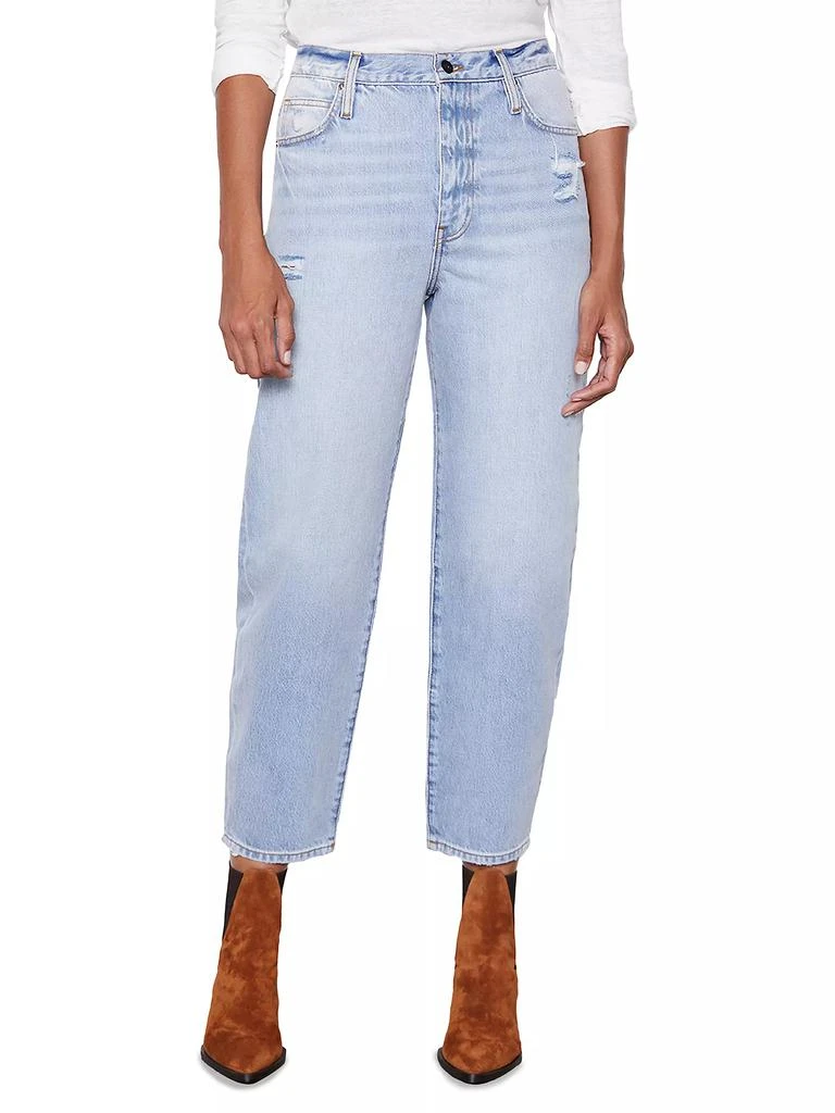 FRAME Ultra High-Rise Barrel-Leg Jeans 3