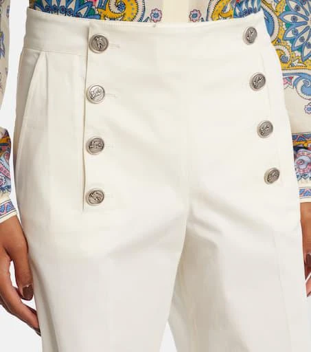 ETRO Cotton-blend wide-leg pants 4