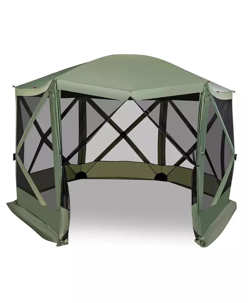 Costway 1.5 X 11.5 FT 6-Sided Pop-up Screen House Tent With 2 Wind Panels for Camping 7