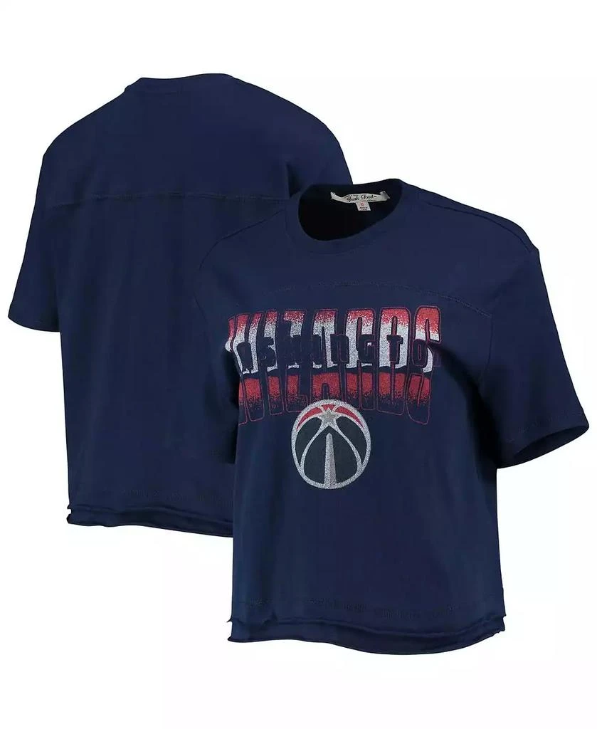 Junk Food Women's Navy Washington Wizards Gradient Crop Top 1