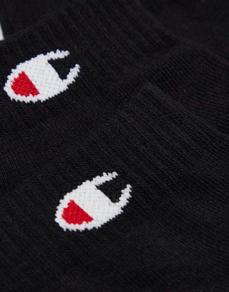 CHAMPION Champion 3 pack quarter socks in black 3