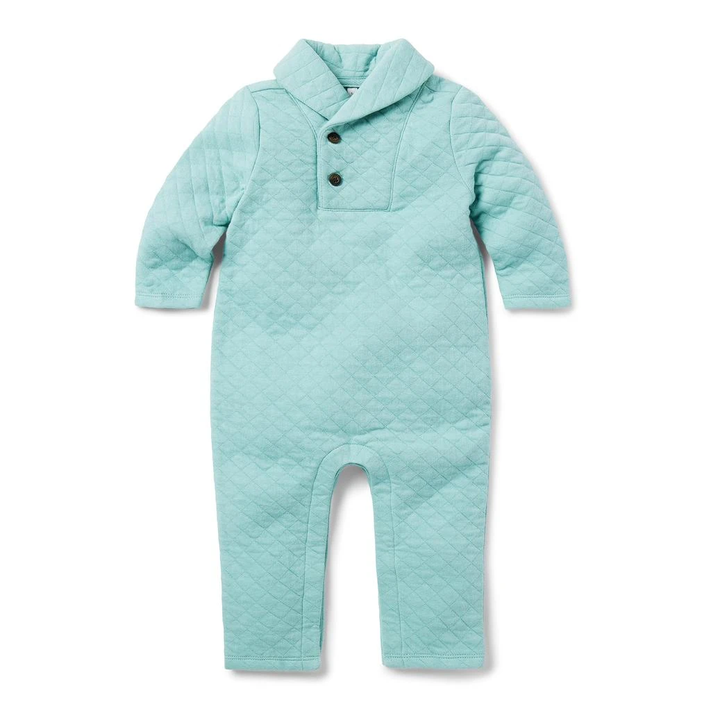 Janie and Jack Matelasse Shawl Collar One-Piece (Infant) 1