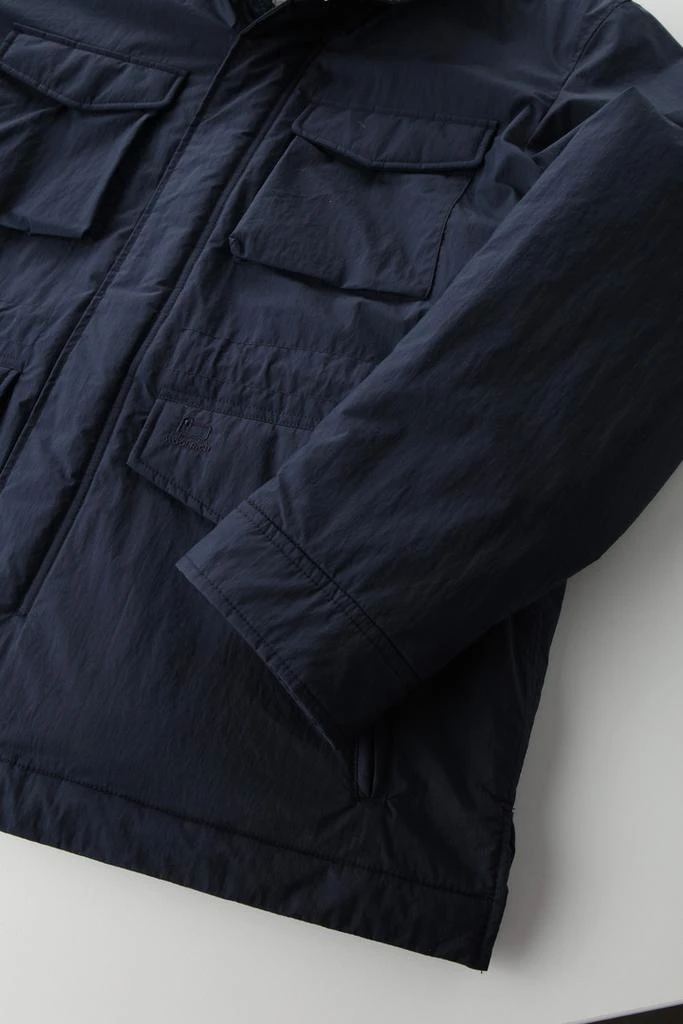 Woolrich Ripstop Field Jacket with Sherpa Wool Lining - Men - Blue 3