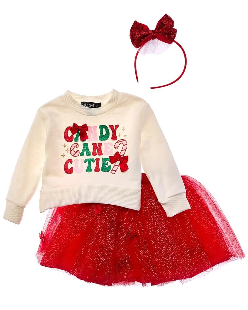 Freestyle Candy Cane Cutie 2pc Tutu Skirt Set