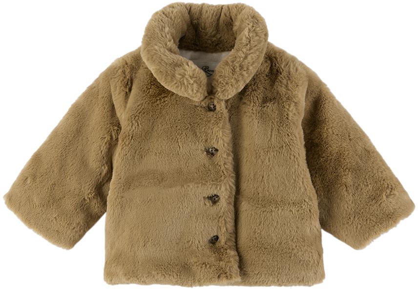 Bonpoint Baby Brown Douceur Faux-Fur Jacket