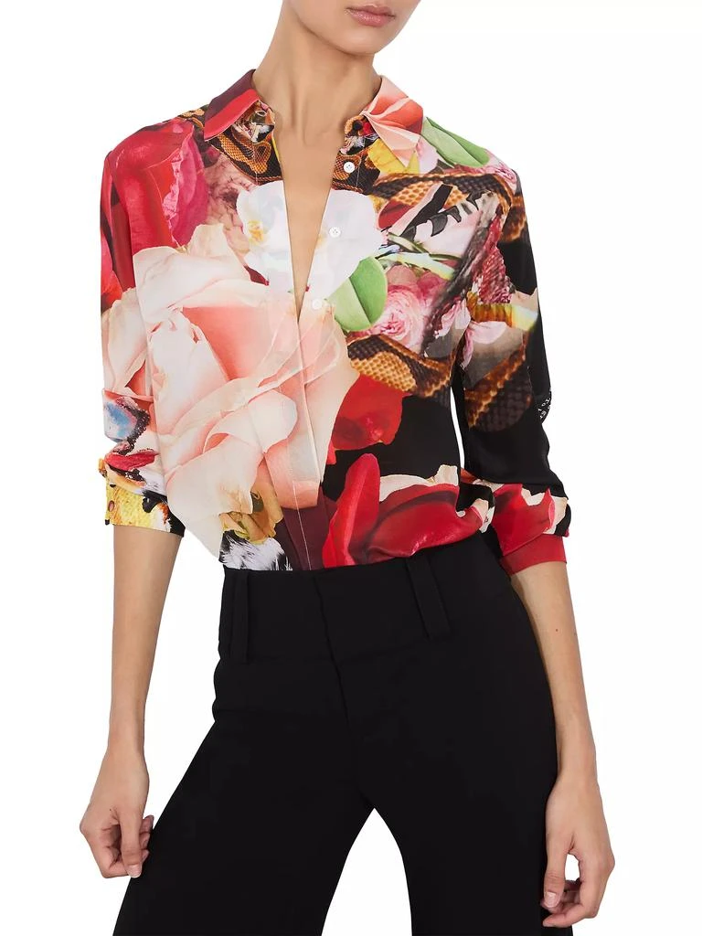 Alice + Olivia A+O x Kelly Dabbah Willa Floral Shirt 3