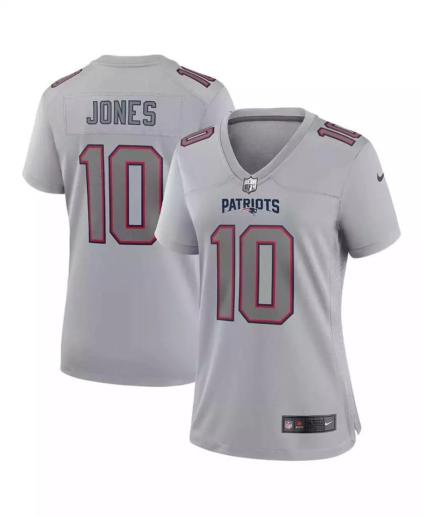 NIKE Women's Mac Jones Gray New England Patriots Atmosphere Fashion Game Jersey 1