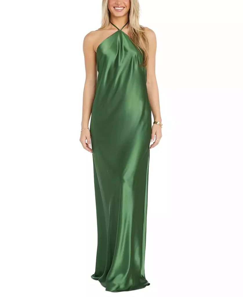 Morgan & Company Juniors' Halter-Neck Slip Dress 1