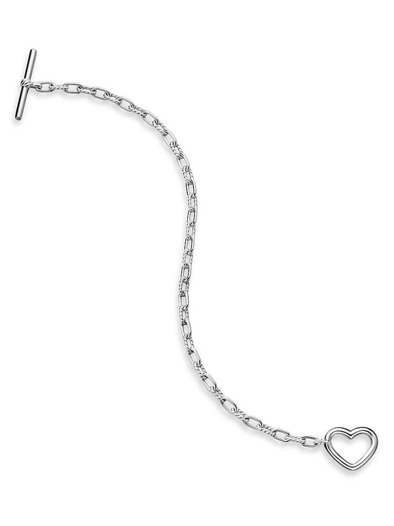 David Yurman DY Madison Heart Toggle Chain Bracelet in Sterling Silver, 3MM 3