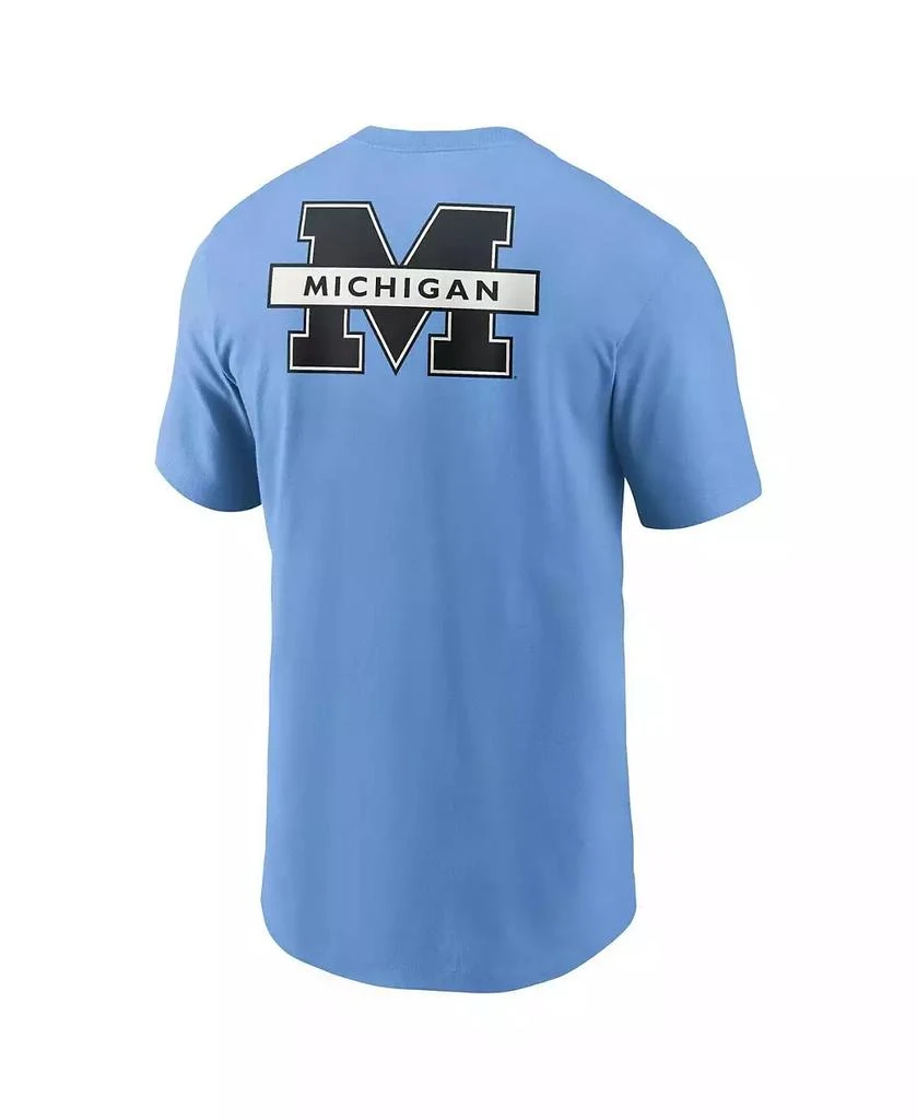 Jordan Men's Valor Blue Michigan Wolverines Record Shattered 2-Hit T-Shirt 3