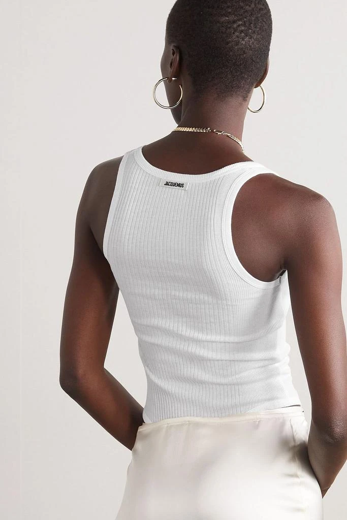 Jacquemus Caraco ribbed cotton thong bodysuit 3