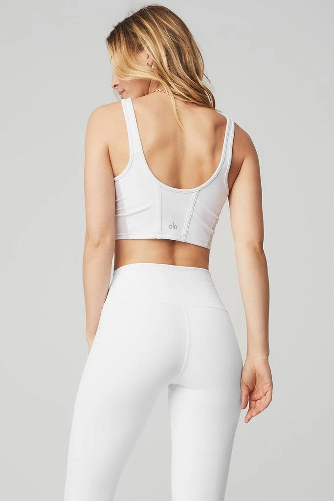 Alo Airbrush Mesh Corset Tank - White 2