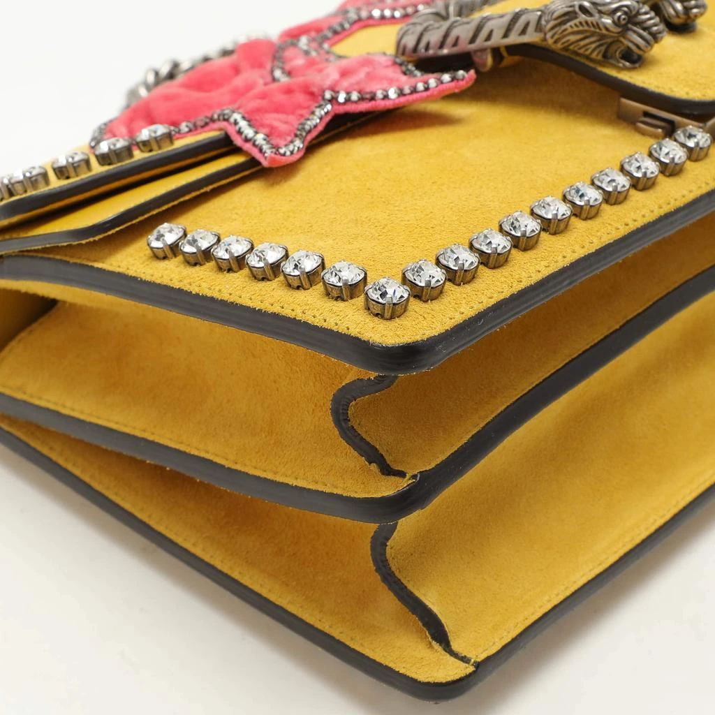 Gucci Gucci Yellow Suede Crystal Bow Embroidered Dionysus Shoulder Bag 14