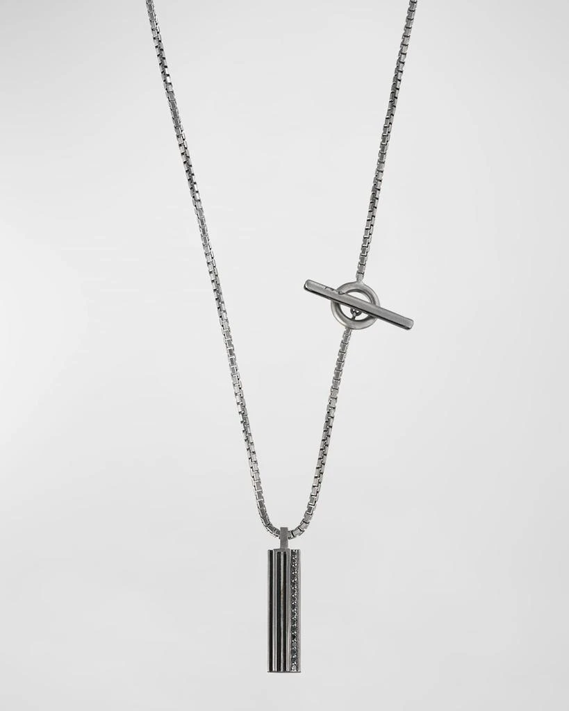 Marco Dal Maso Men's Acies Wide Triple Black Pendant Necklace 1