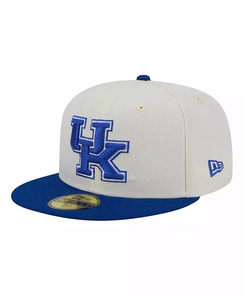 New Era Men's Cream Kentucky Wildcats Chrome 59FIFTY Fitted Hat 1