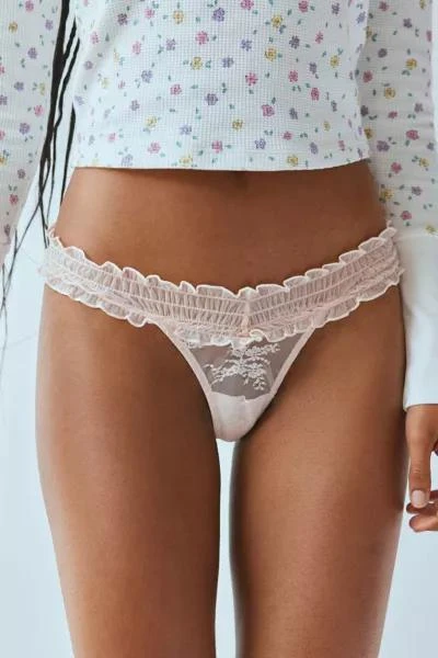 Out From Under Out From Under Firecracker Smocked Lace Thong 1