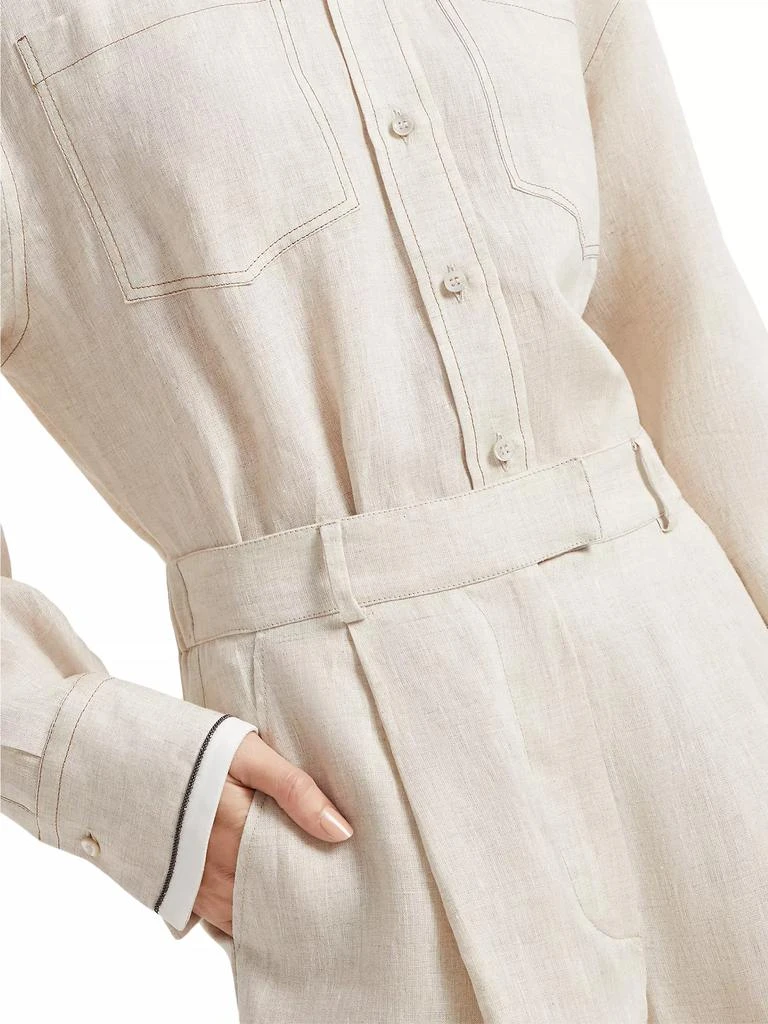 Brunello Cucinelli Linen Baggy Shorts 4