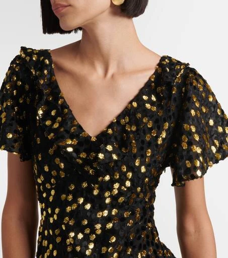 Rixo Amelle embellished tiered maxi dress 4