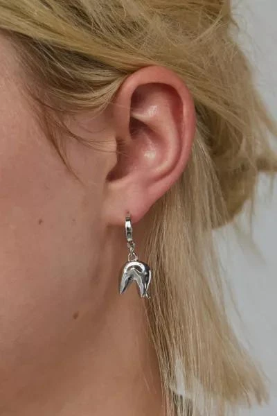 Urban Outfitters Fortune Cookie Charm Hoop Earring 1