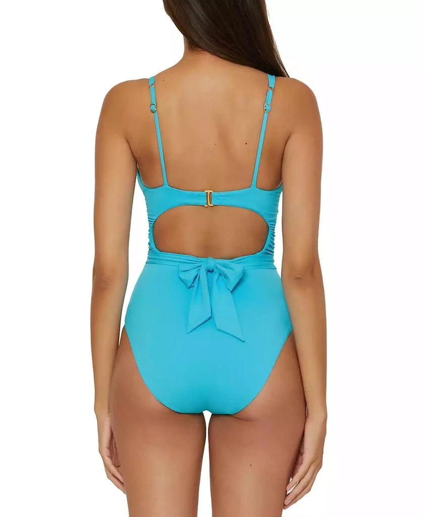 Becca Women's Garden Of Eden 3D Flower Tie-Trim One-Piece Swimsuit 6
