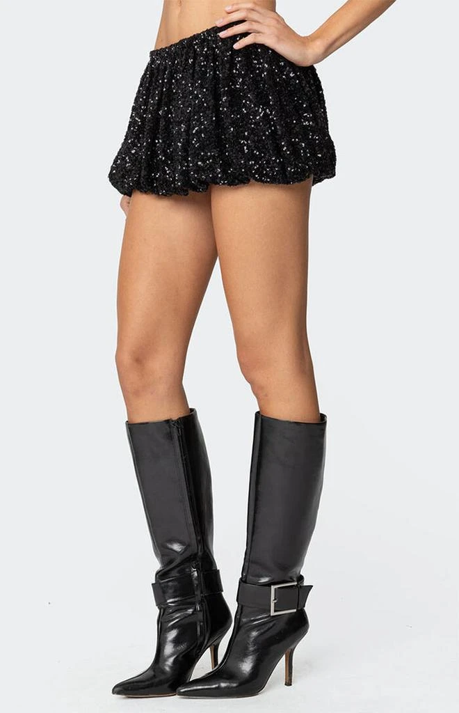 Edikted Sequin Bubble Micro Skort 3