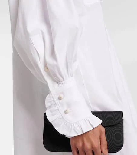 Valentino Ruffled cotton, linen, and silk minidress 5