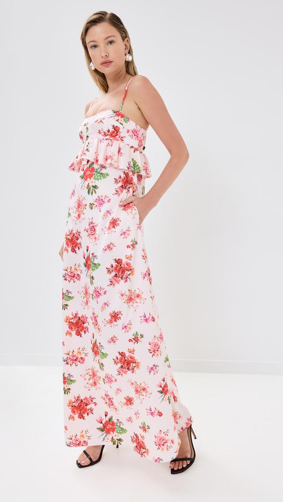 Kika Vargas Scarlet Dress Pink Rose Silk